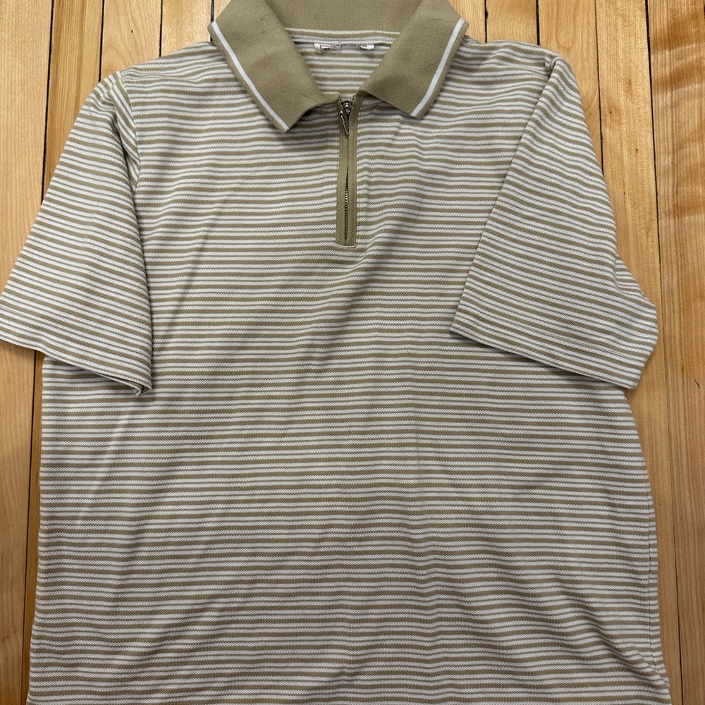 Striped Beige Polo Shirt